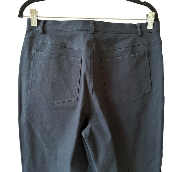 DONCASTER SIGNATURE PANTS NWT COTTON BLD 5 POCKET RELAXED CASUAL OFFICE NAVY 12 - Picture 5 of 11